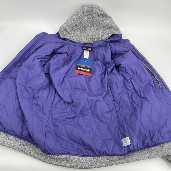 Patagonia Better Sweater Insulated Hoody Womens Medium Gray Style 25870 Slim Fit - Picture 6 of 9